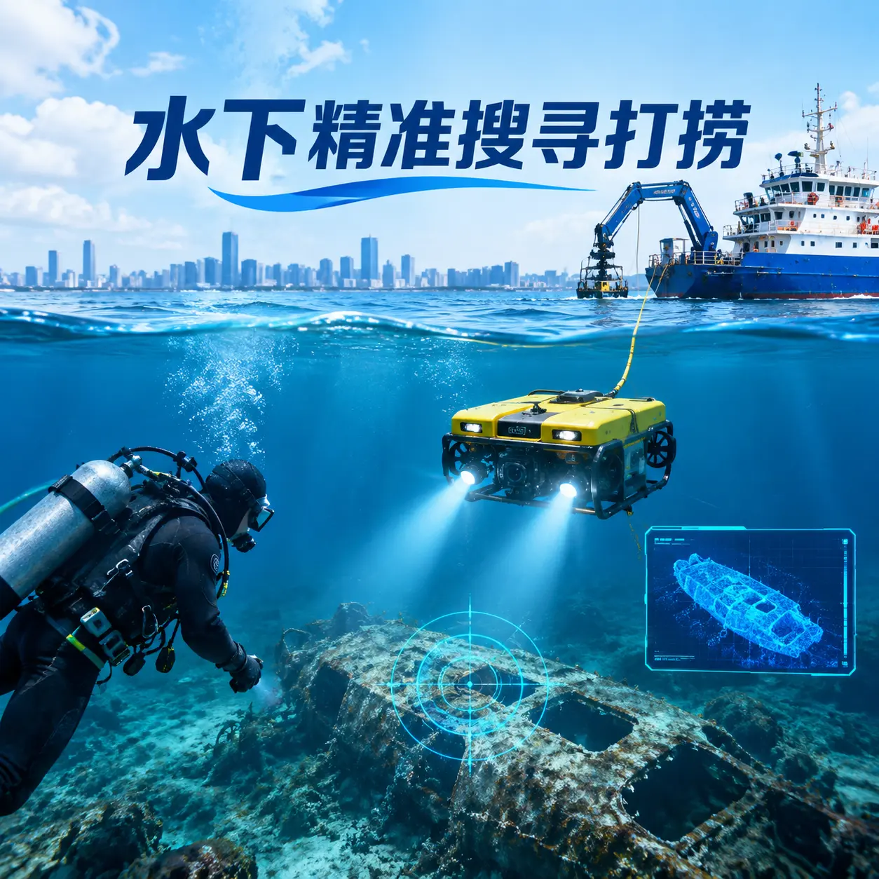 斗门水下精准搜寻打捞